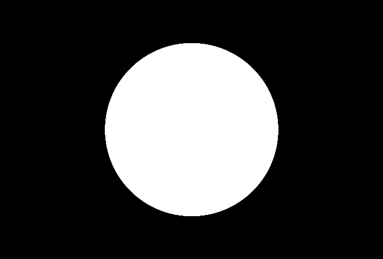 Binary mask with circle in the center