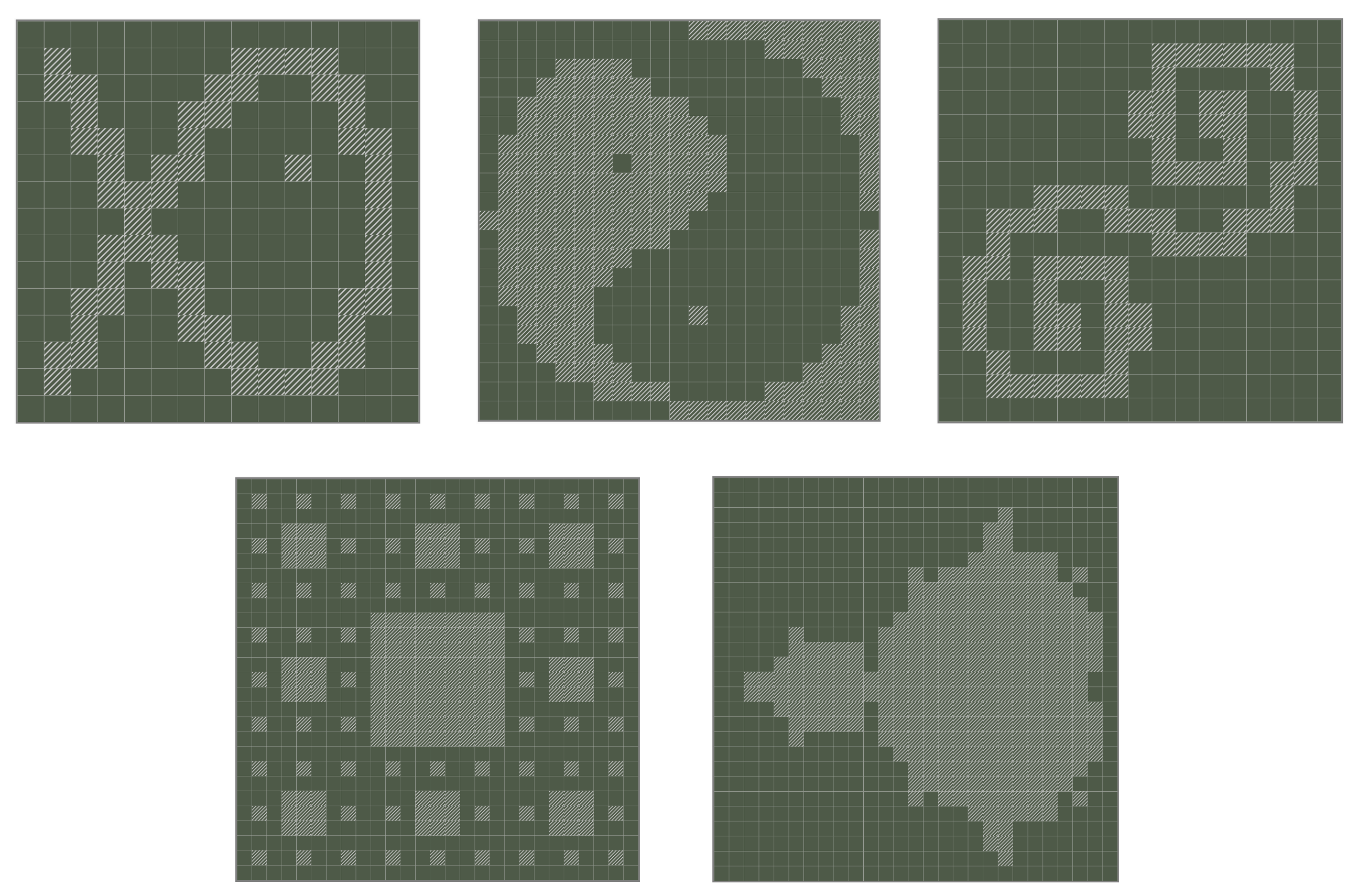 Gallery of several checkboard pattern challenges